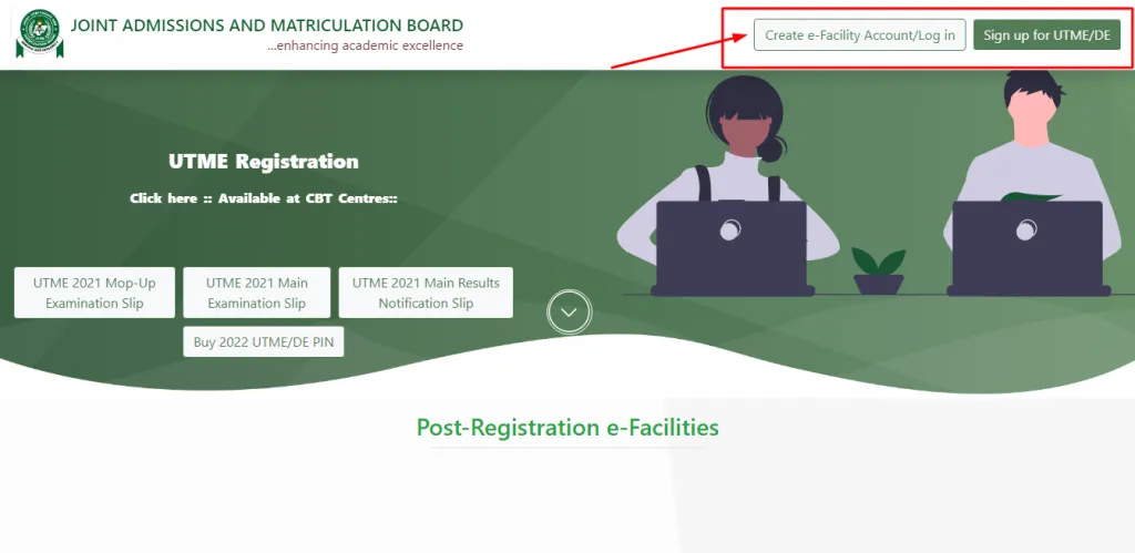Jamb form registration portal